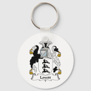 Lovett Family Crest Key Ring