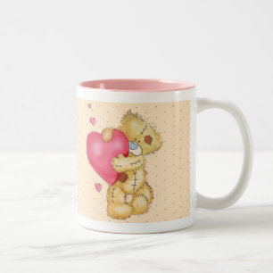 Lovey Dovey Bear Two-Tone Coffee Mug
