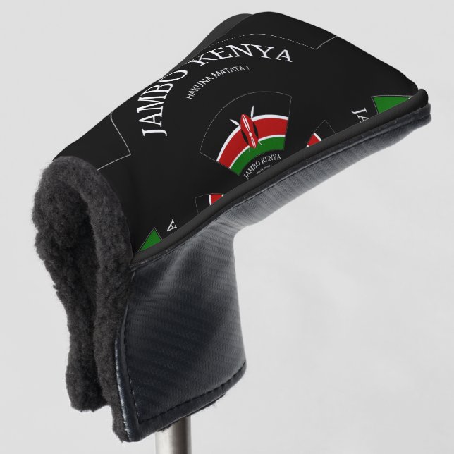 Lovey Kenya Text Art Design Golf Head Cover (3/4 Front)