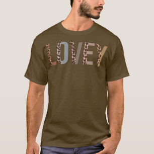 Lovey Leopard Print Mom Cute Mothers Day Funny Gra T-Shirt