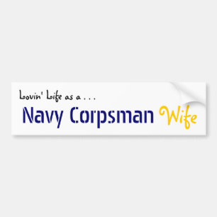 Lovin' Life NAVY Corpsman Bumper Sticker