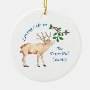 LOVIN TEXAS HILL COUNTRY CERAMIC TREE DECORATION