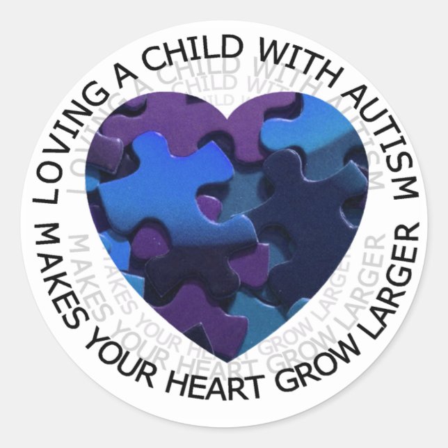 Loving a child with autism sticker (Front)