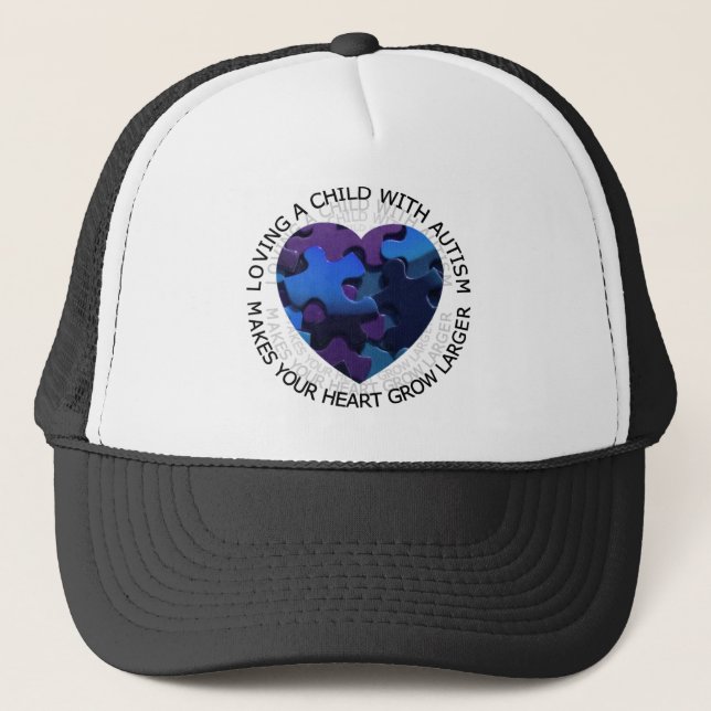 Loving a Child with Autism Trucker Hat (Front)