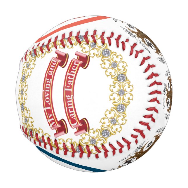 Loving and Caring Happy Father’s Day Baseball (Back Left)