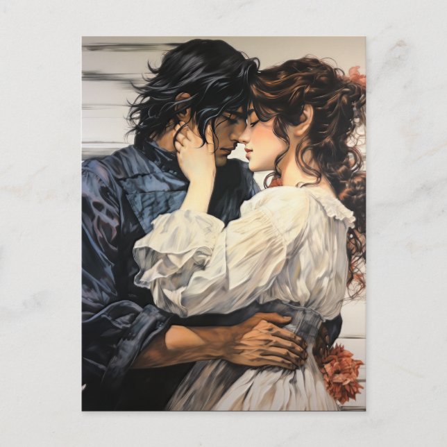 Loving Asian Couple Postcard (Front)