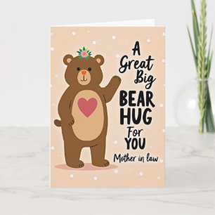 Loving Bear Hug Mother Card