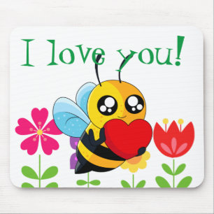 Loving Bee Mouse Mat