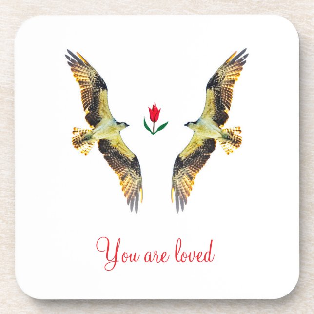 Loving birds. Ospreys  Coaster (Front)