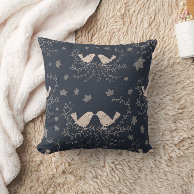 Loving birds seamless pattern cushion (Blanket)