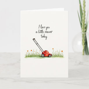 Loving Birthday Mower Watercolor Card