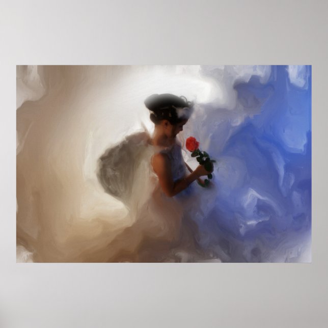 Loving Child Guardian Angel Painting CANVAS Poster (Front)