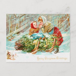 Loving Christmas Greeting Postcard