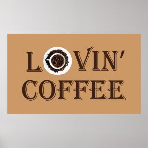 Loving coffee poster