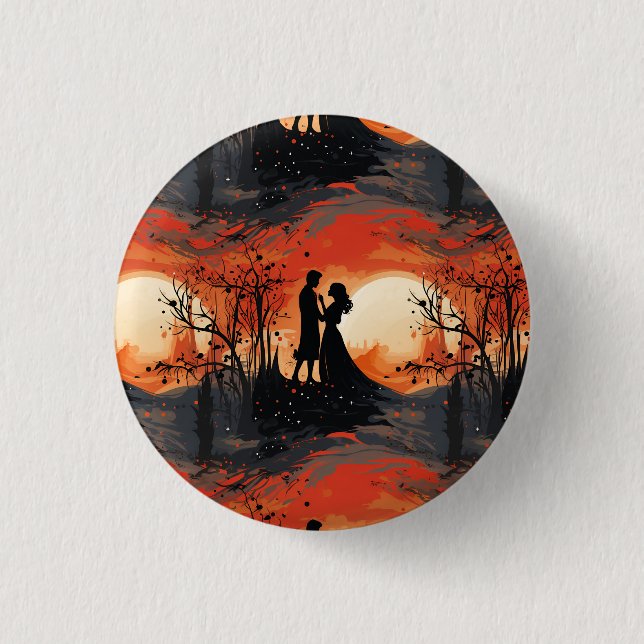 Loving Couple  3 Cm Round Badge (Front)