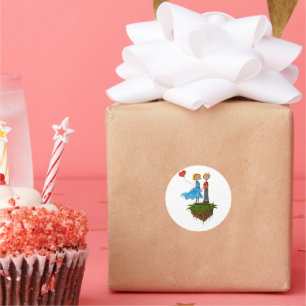 loving couple  classic round sticker