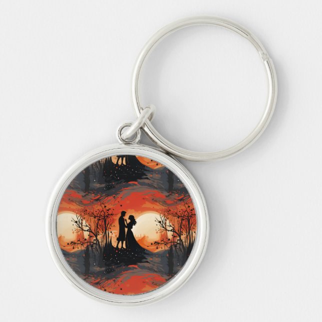 Loving Couple  Key Ring (Front)