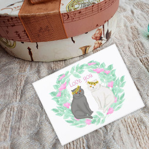Loving couple of cats Love You Postcard