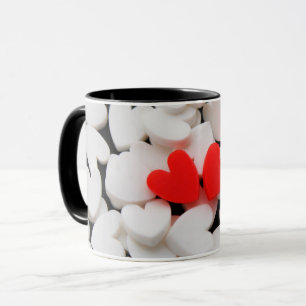 Loving couple of hearts mug