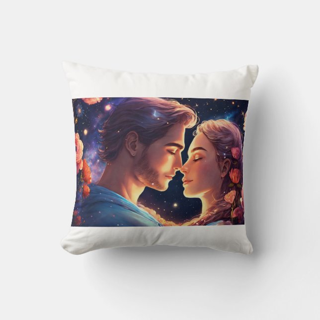 Loving Couple Printing Pillow. Cushion (Front)
