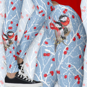Loving Cuddling Chickadees Couple Leggings