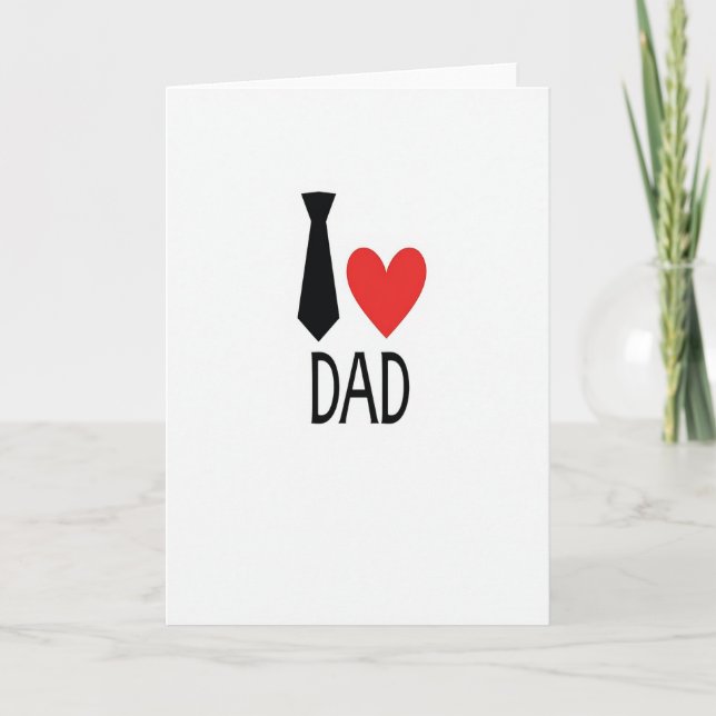 Loving Dads Necktie Heart Card (Front)