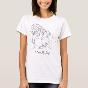 loving dog picture of I love my dog  T-Shirt