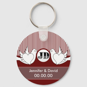 Loving Doves Wedding Keychains