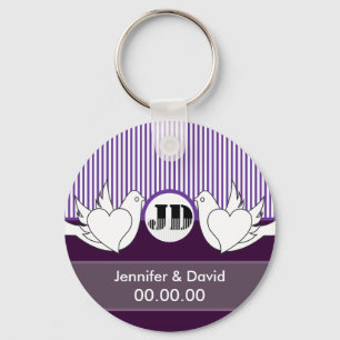 Loving Doves Wedding Keychains