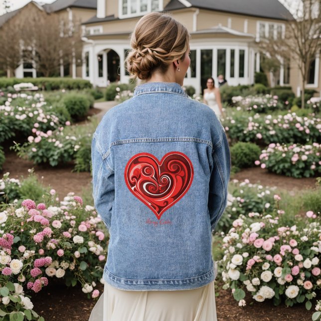 Loving Echoes Denim Jacket (Wedding Back)