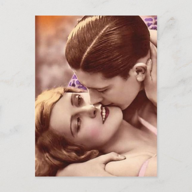 Loving Embrace French Postcard (Front)