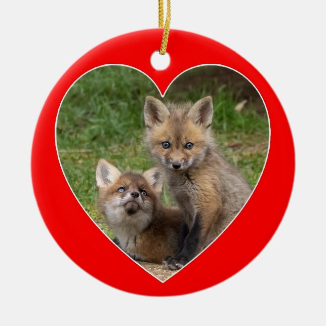 Loving Eyes Valentine  Ceramic Tree Decoration (Front)