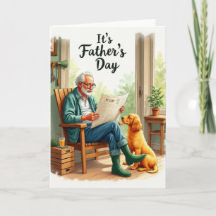 Loving Father Reading Card