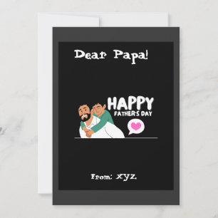 Loving Father Son Embrace Design Holiday card