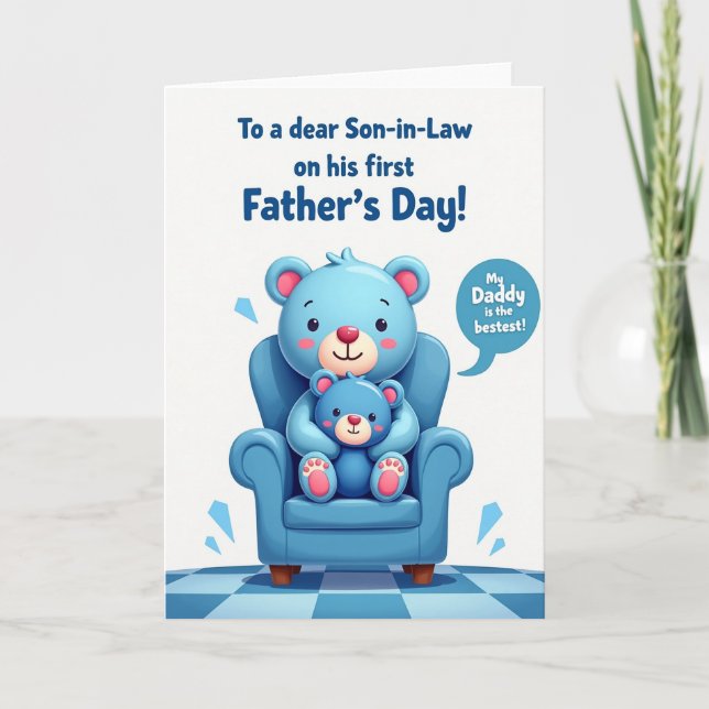 Loving Fathers Day Bears Card (Front)