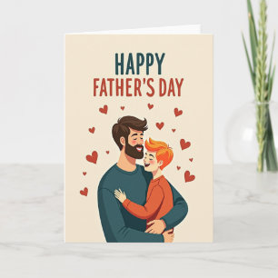 Loving Fathers Day Hug Card