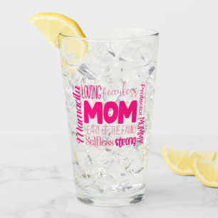 Loving Fearless Mom Heart of the Family Glass