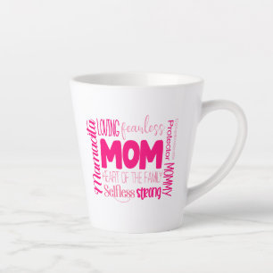 Loving Fearless Mum Heart of the Family Latte Mug