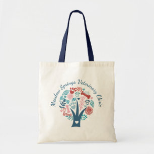 Loving Floral & Foliage Pet Paw Tree Tote Bag
