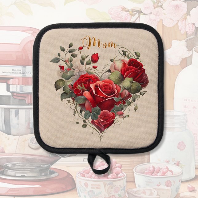 Loving Floral  Heart Pot Holder (Creator Uploaded)