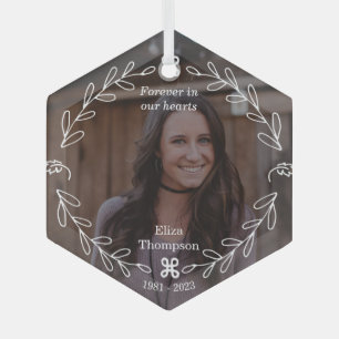 Loving Florals Memorial Glass Tree Decoration