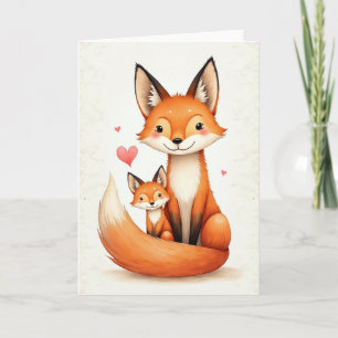 Loving Fox Mothers Day Card