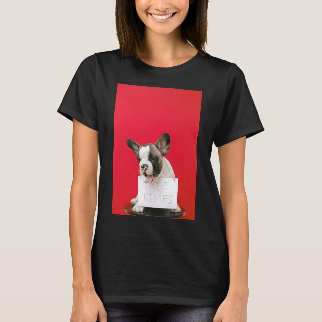 Loving Free Kisses Pit Bull T-Shirt (Front)