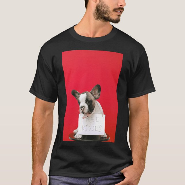 Loving Free Kisses Pit Bull T-Shirt (Front)