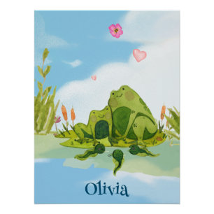 Loving Frog Family Poster
