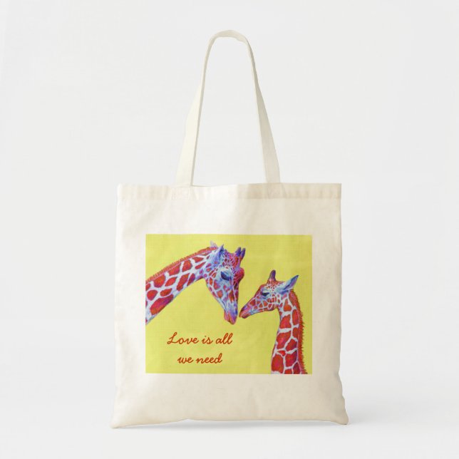 loving giraffes tote (Front)