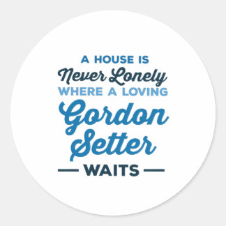 Loving Gordon Setter Waits - Love my dog Classic Round Sticker