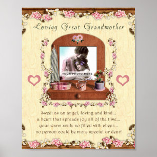 Loving Great Grandmother 8x10 Photo Print Frame