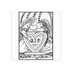 LOVING GUARDIAN ANGEL, CEMETERY RUBBER STAMP