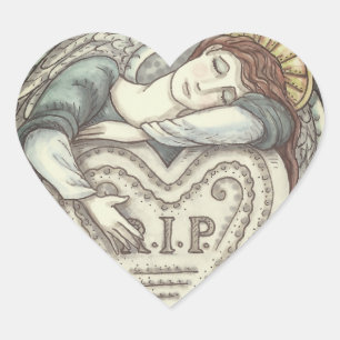 LOVING GUARDIAN ANGEL CEMETERY STICKERS Hrt SHEET